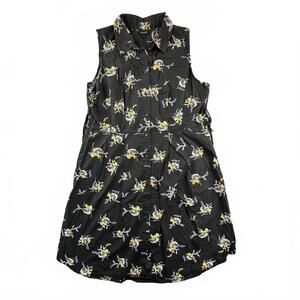Who What Wear Sleeveless Floral Button-Up Dress
